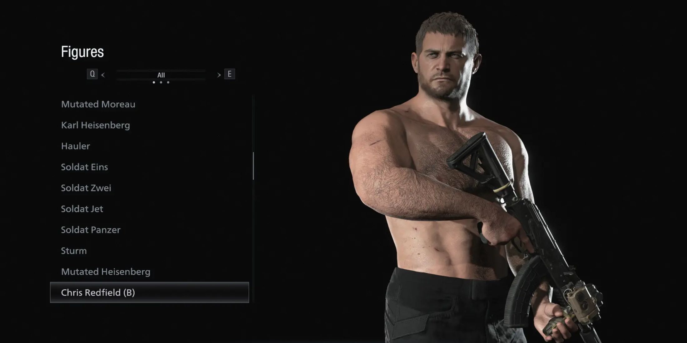 Chris Redfield shirtless model