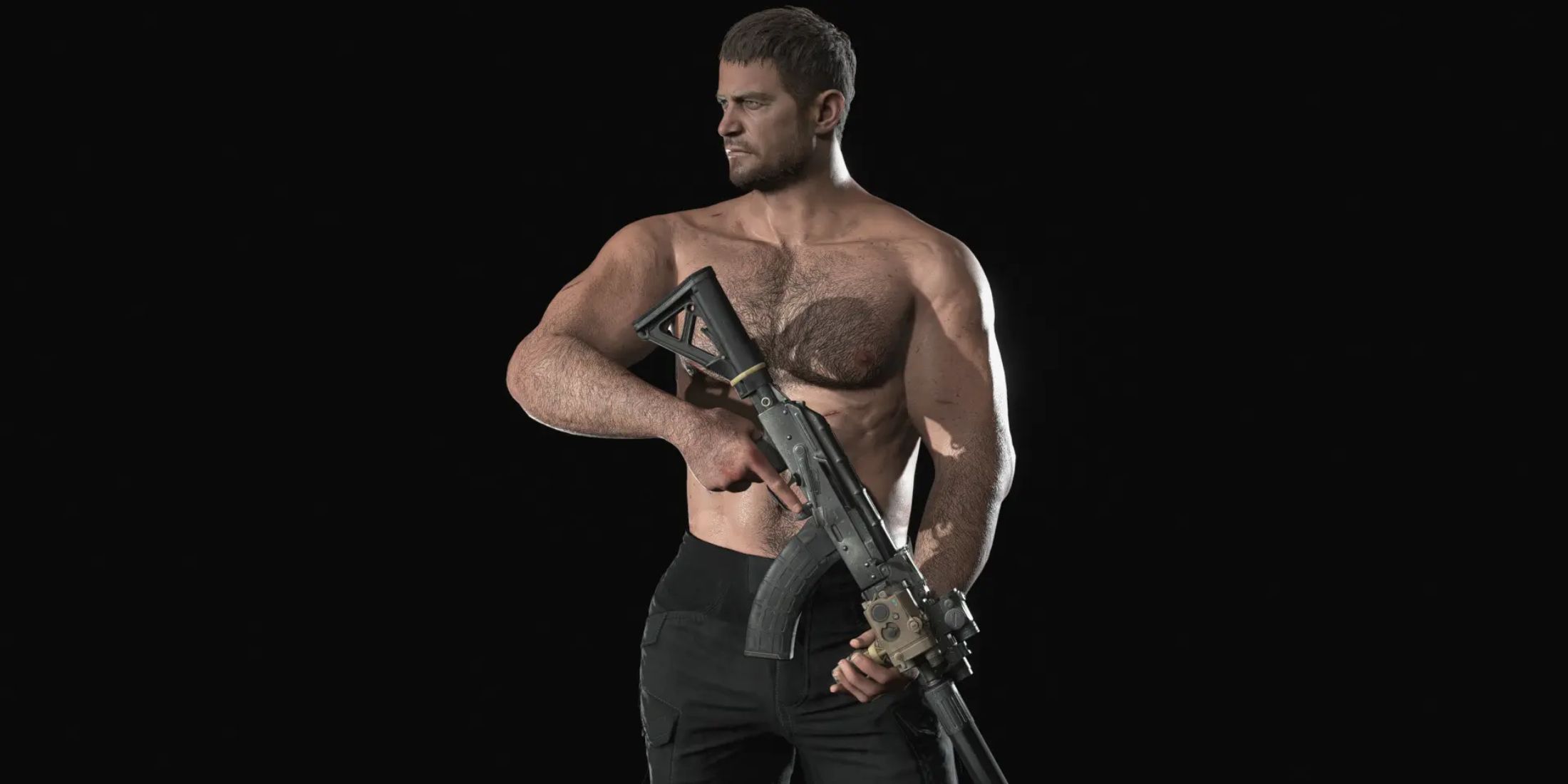 Chris Redfield shirtless model