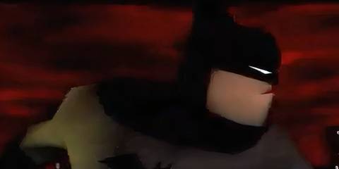 a close up of batman