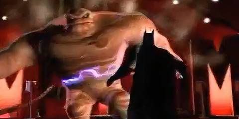batman confronting clayface
