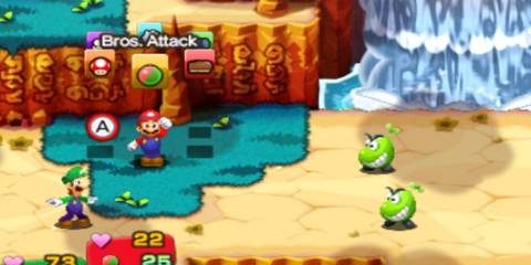 mario and luigi battling