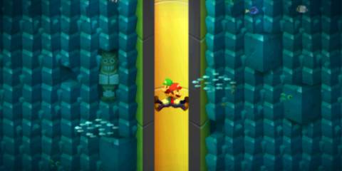 mario and luigi in a tight corridor