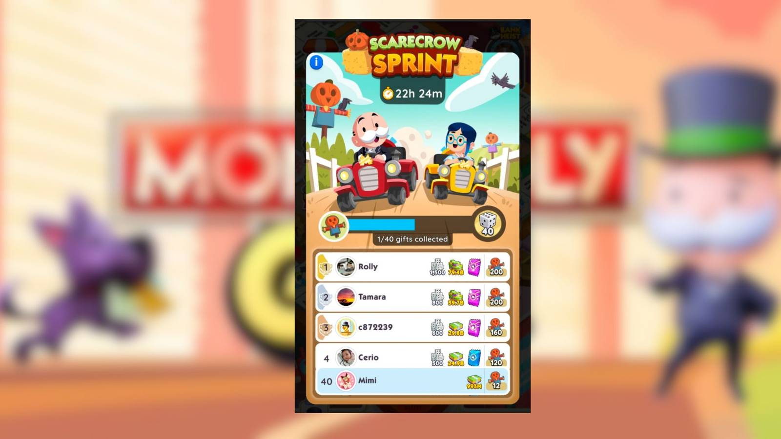 scarecrow sprint monopoly go