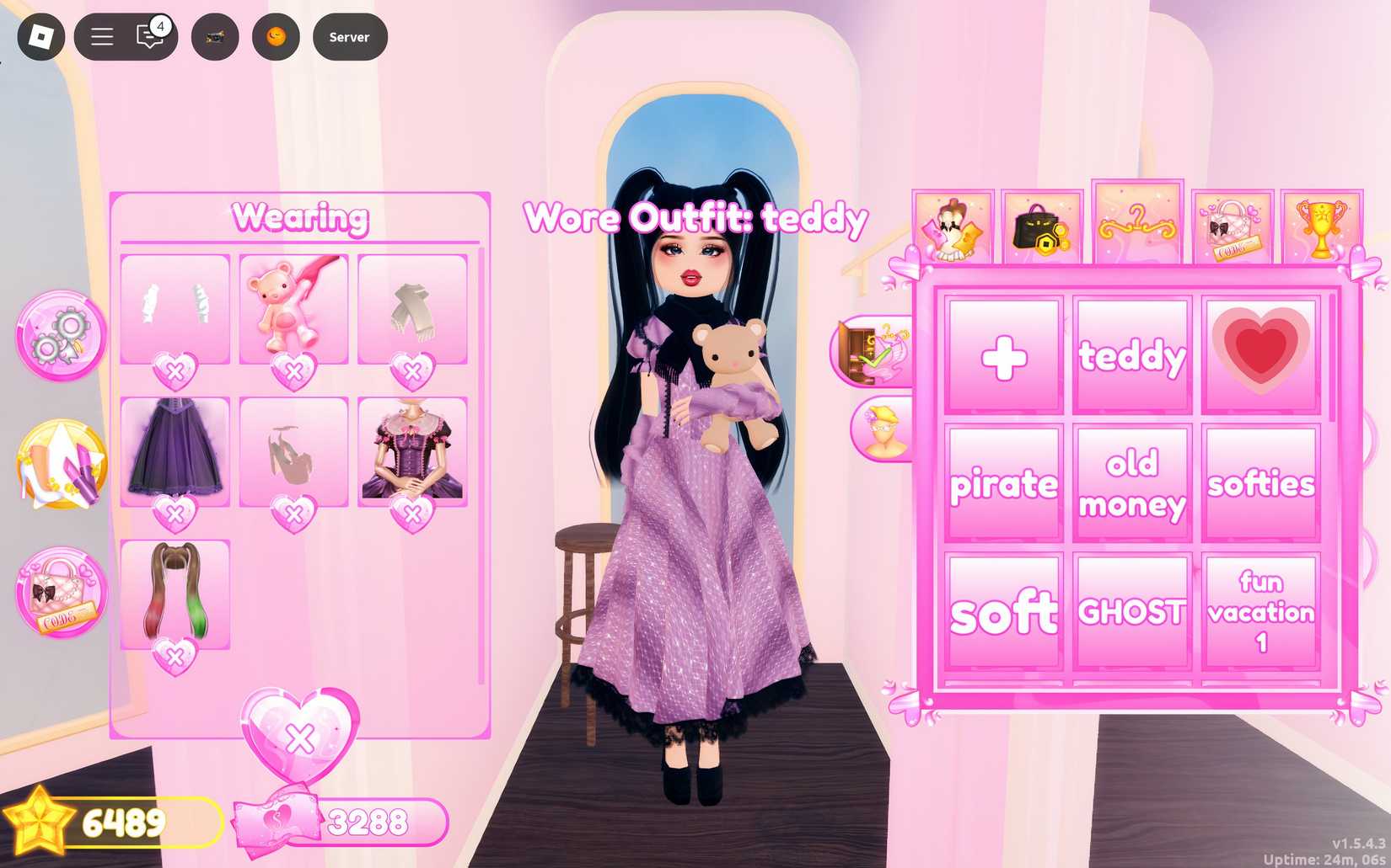 wear saved outfits dress to impress