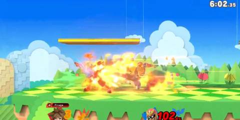 Captain Falcon kicking Sora