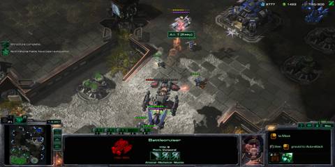 A Battlecruiser Fighting Multiple Enemies