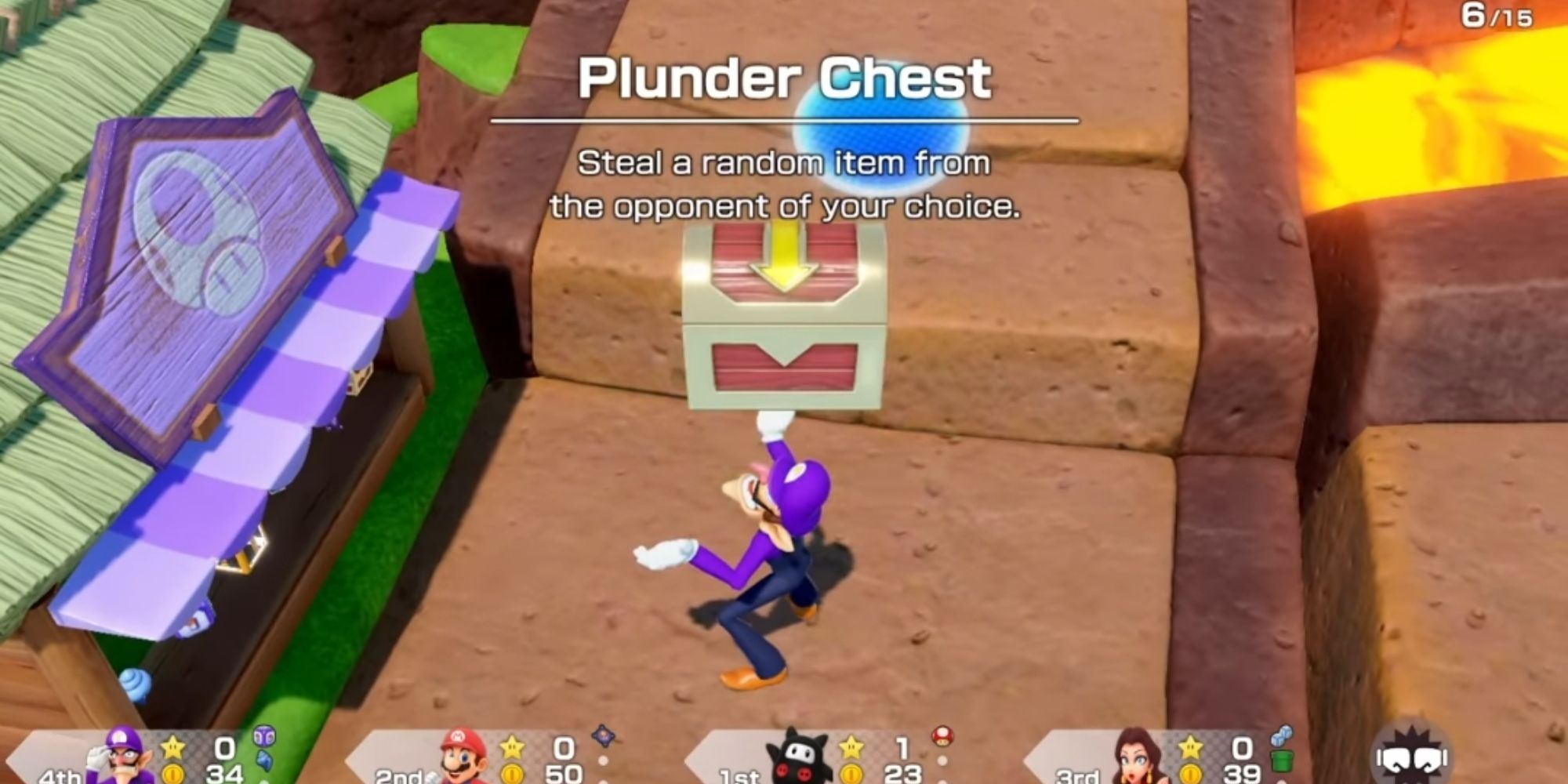 waluigi with plunder chest