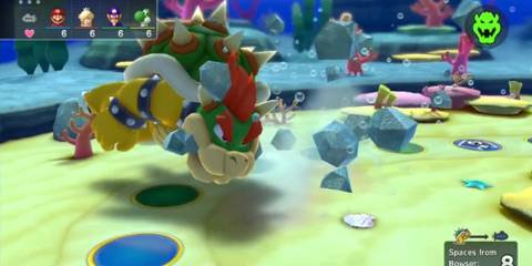 bowser swimming