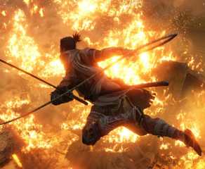 Sekiro Shadows Die Twice wolf soaring through the air