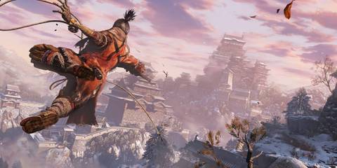 Sekiro engaged in ccombat with an enemy