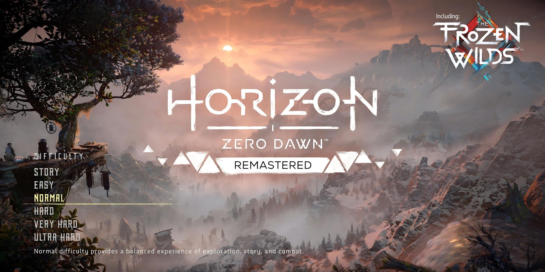 Selecting Difficulty Options in New Game Horizon Zero Dawn