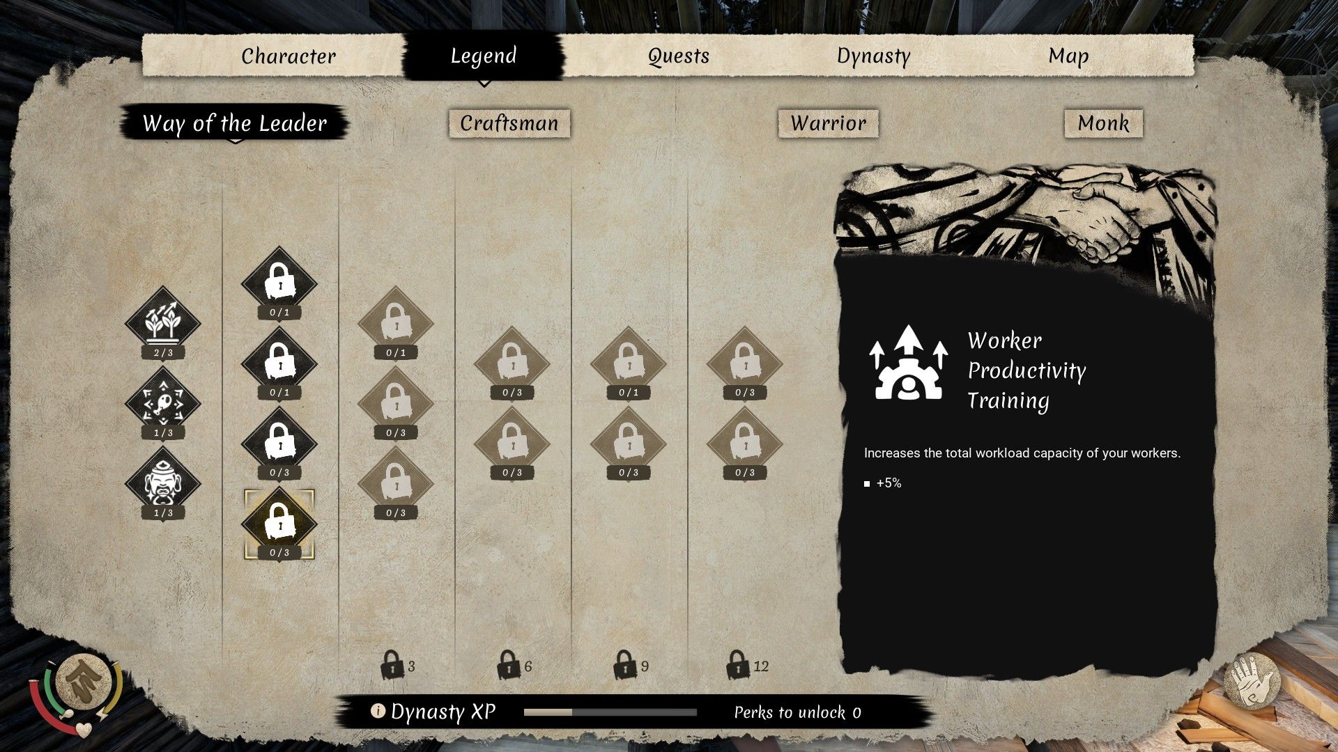 Best Early Perks in Sengoku Dynasty