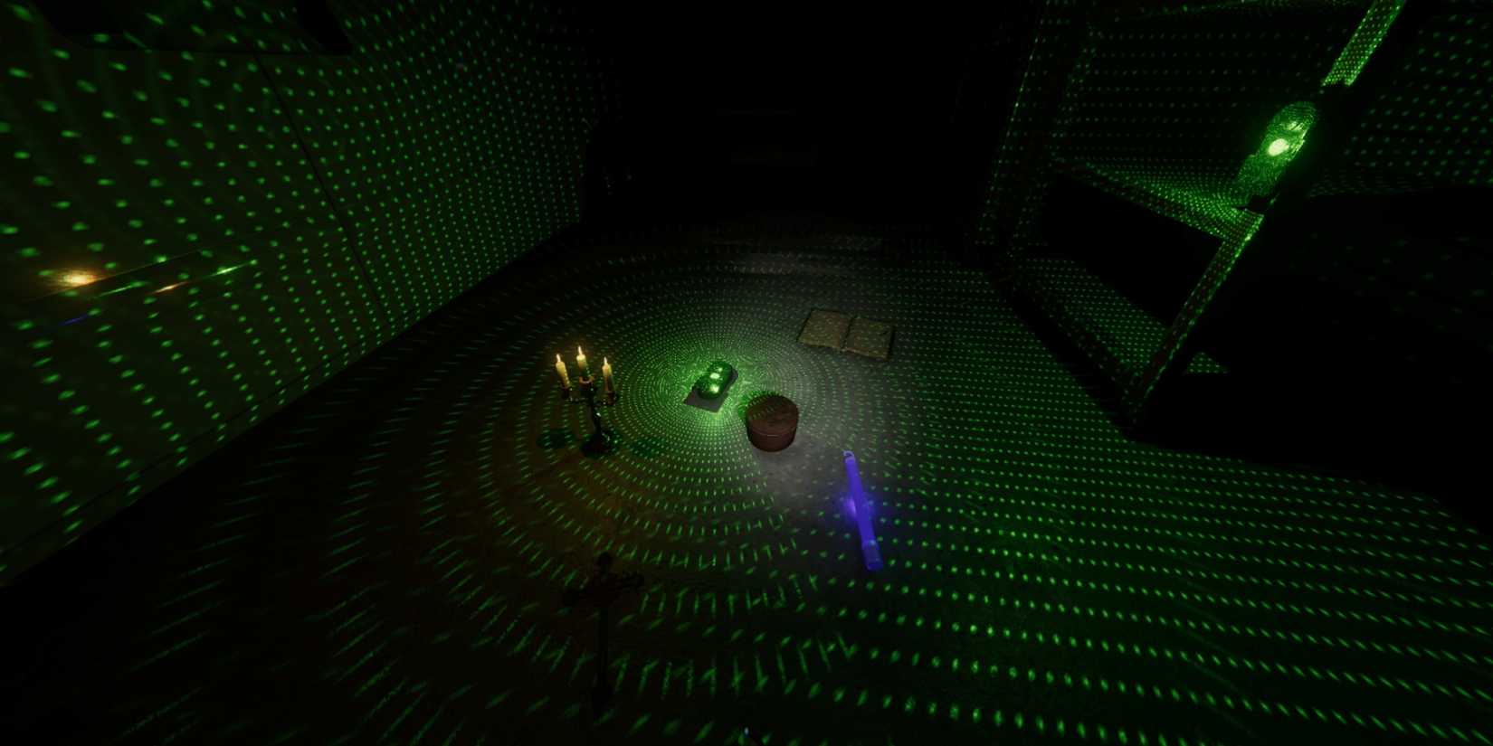 setting up in the ghost room