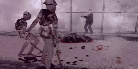 james fighting enemies