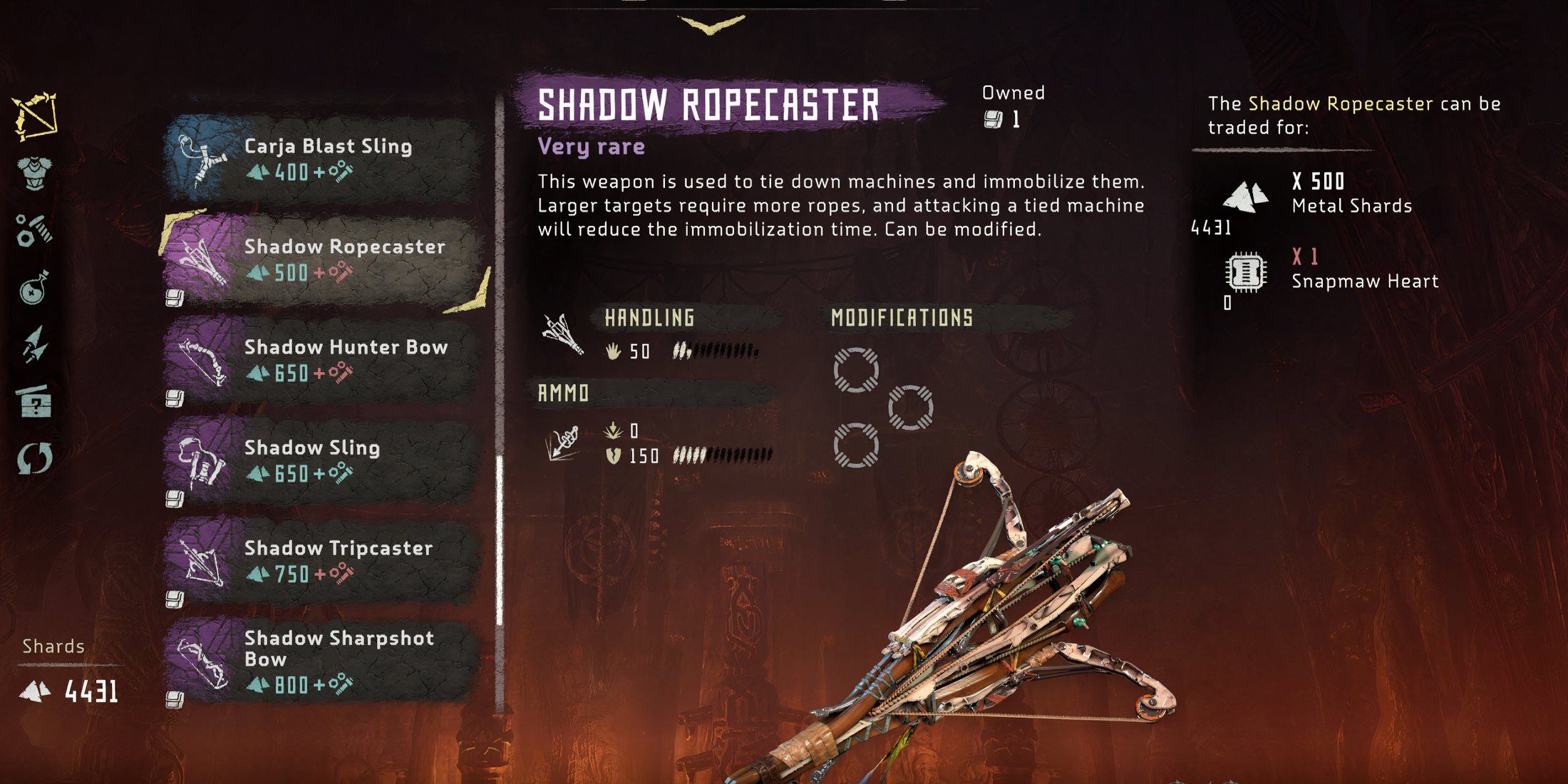 Shadow Ropecaster in Horizon Zero Dawn