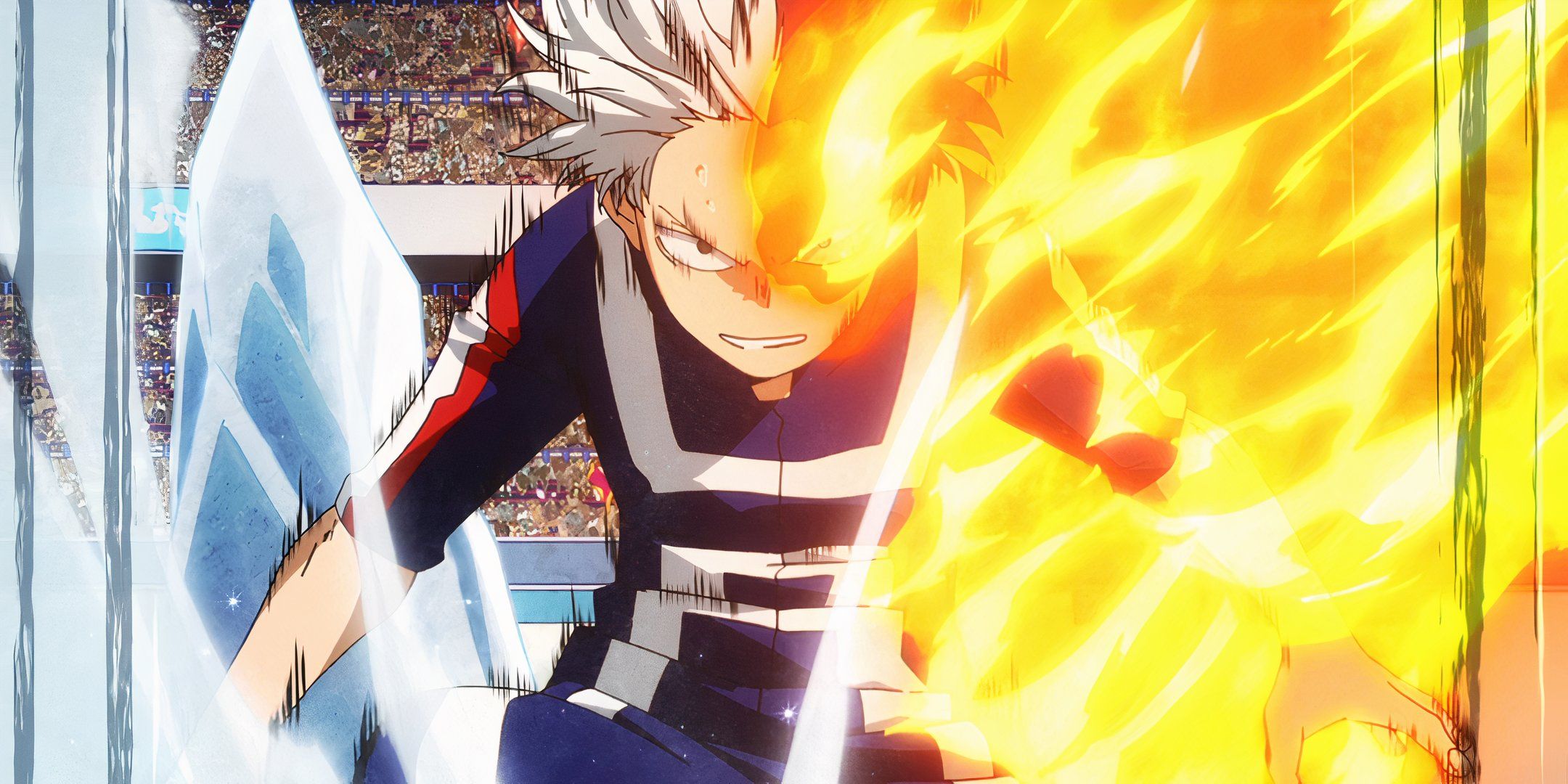 Shoto Todoroki with his Fire and Ice Powers