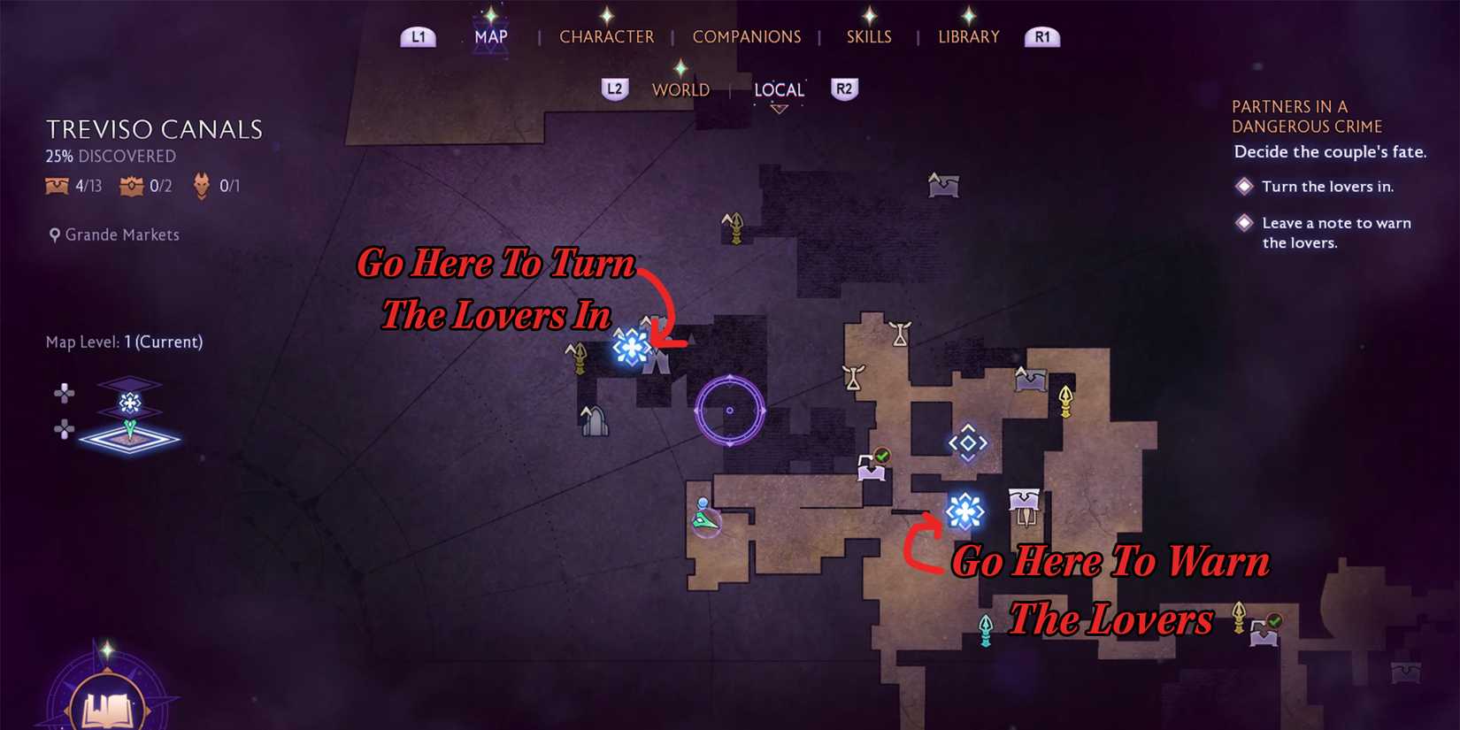 should you turn the lovers in or leave a note in dragon age the veilguard