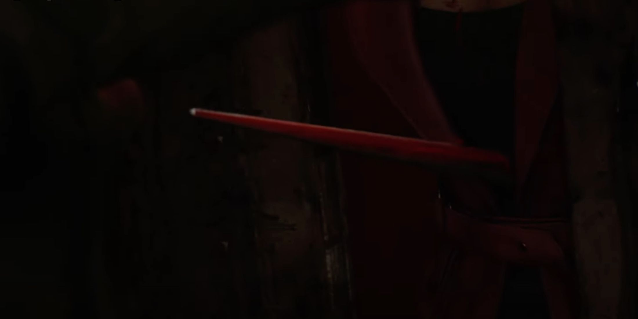 Maria's stomach impaled by a spear