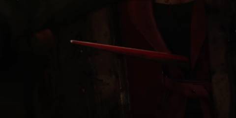 Maria's stomach impaled by a spear