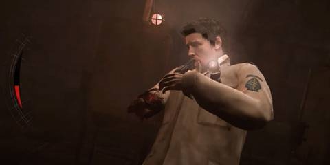 Silent Hill: Homecoming Alex Shepherd screaming in horror with his arm torn off