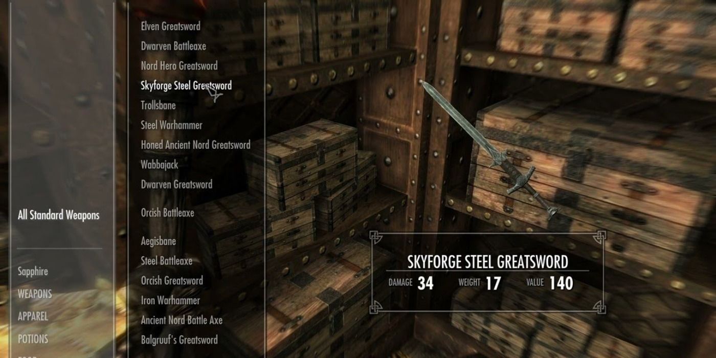 Skyforge Steel Greatsword in Skyrim