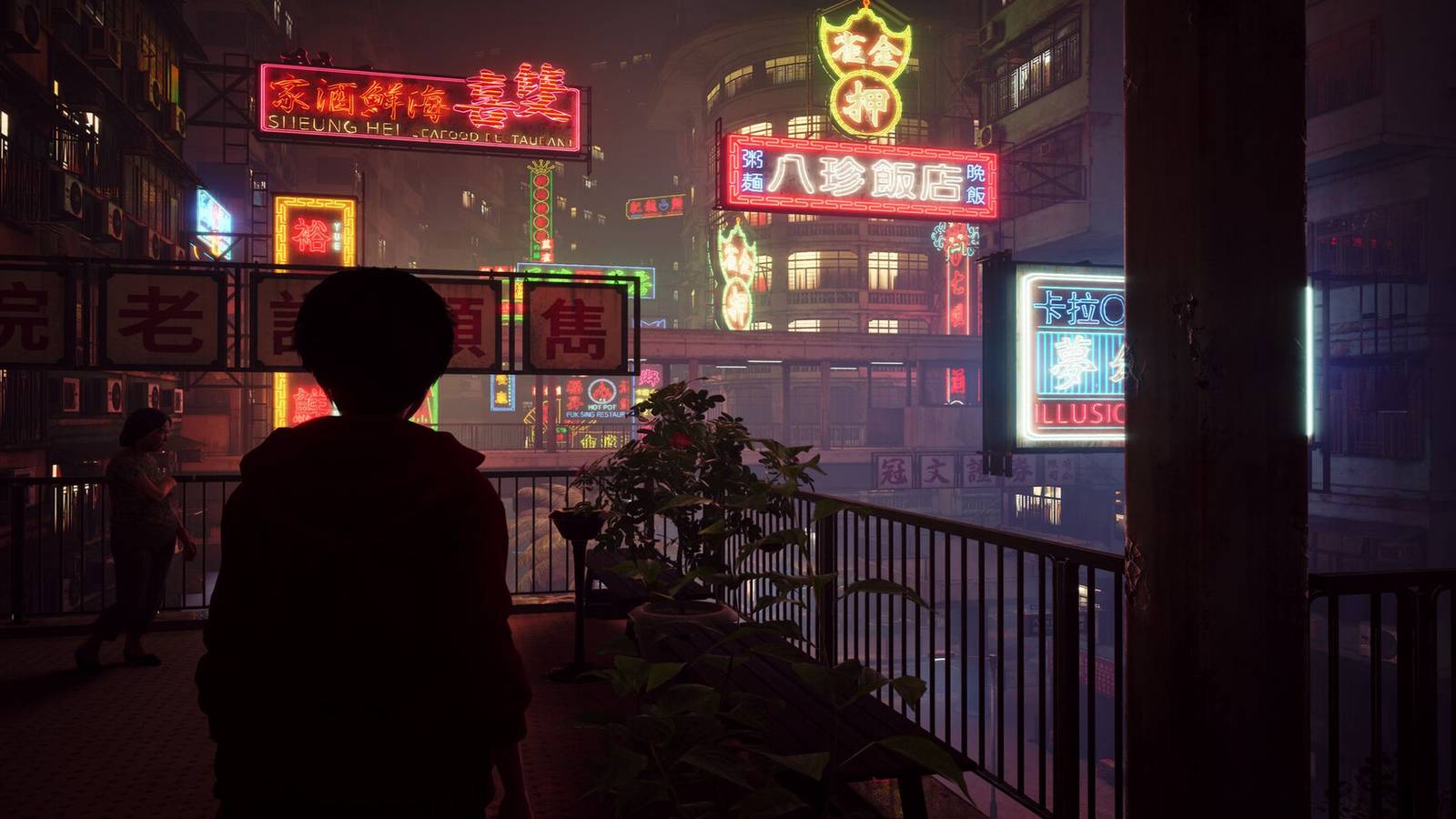 Slitterhead main art overlooking city