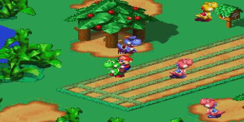 mario riding yoshi - Super Mario RPG