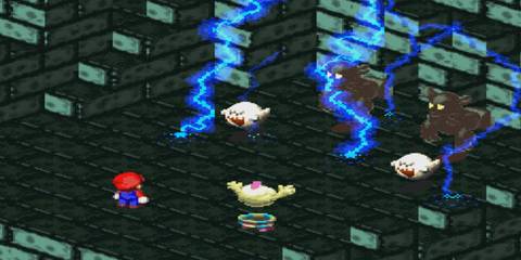 mario and mallow in battle