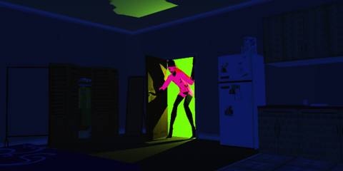 Duchess leaning into Michelle's room