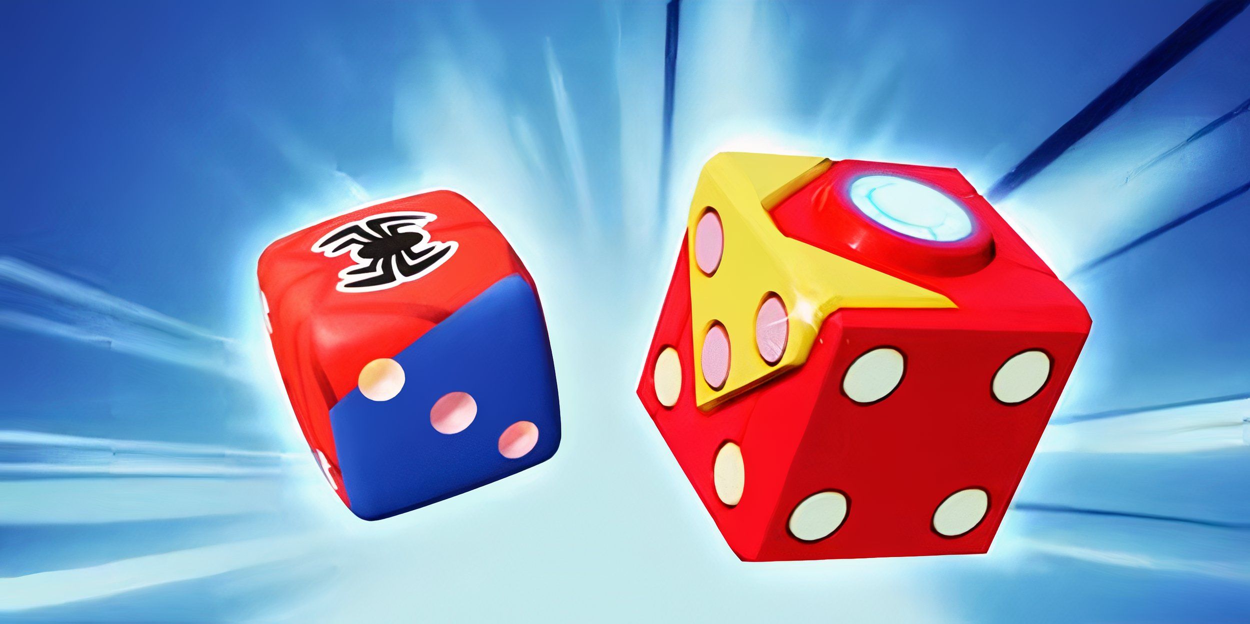 Spiderman and Iron Man Signature Dice in Monopoly GO