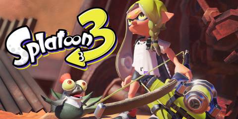 Splatoon 3 key art little buddy inkling