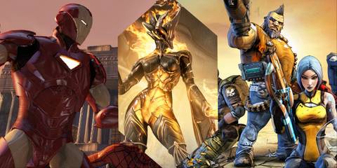 Split image of Marvel Ultimate Alliance 2, Warframe, and Borderlands 2