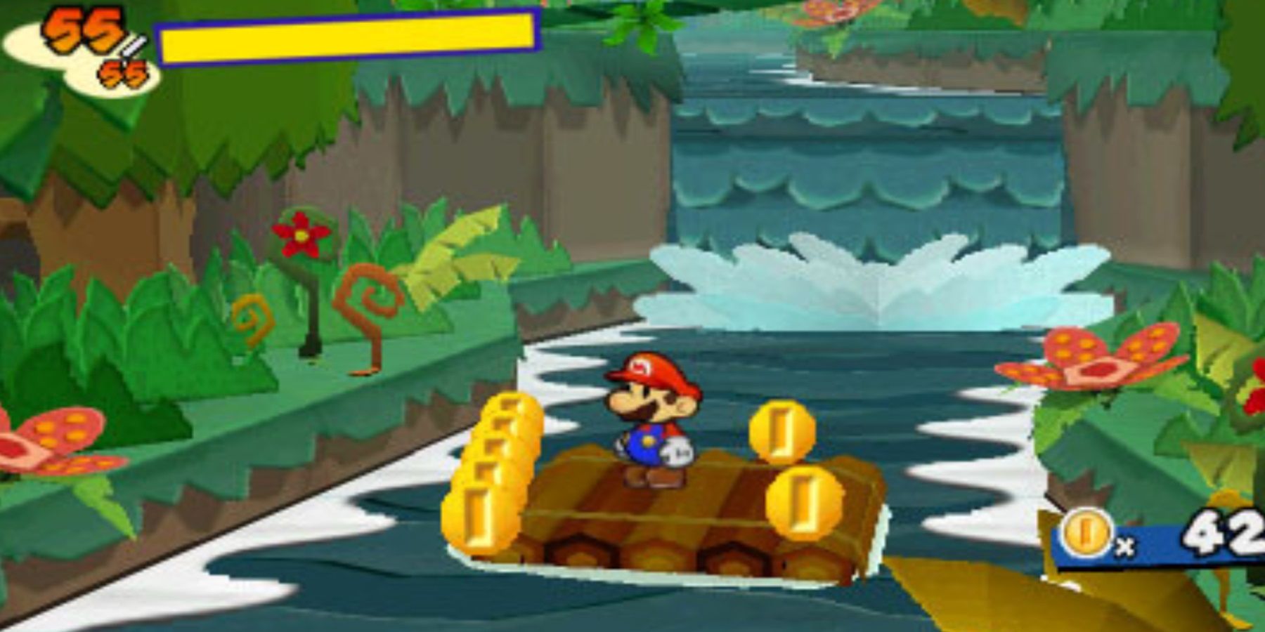 mario on a raft