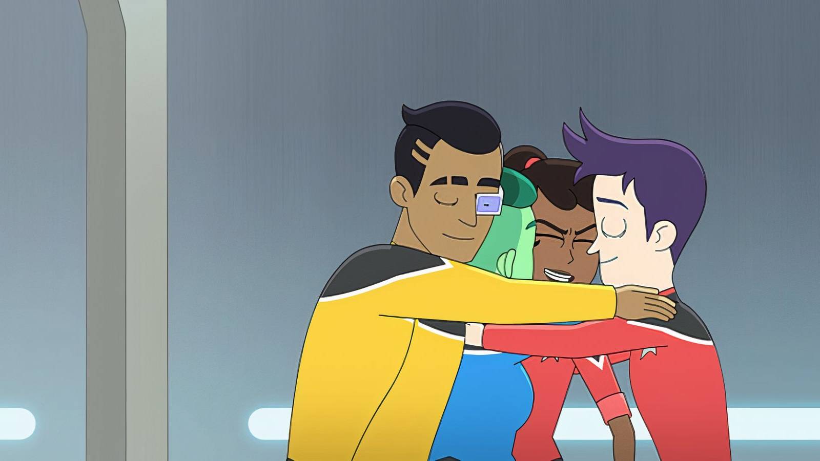 Star Trek Lower Deckers Hugging