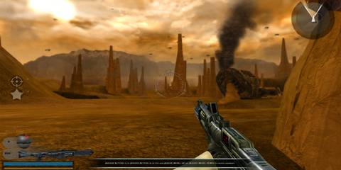 Star Wars Battlefront 2 player looking over a landscape