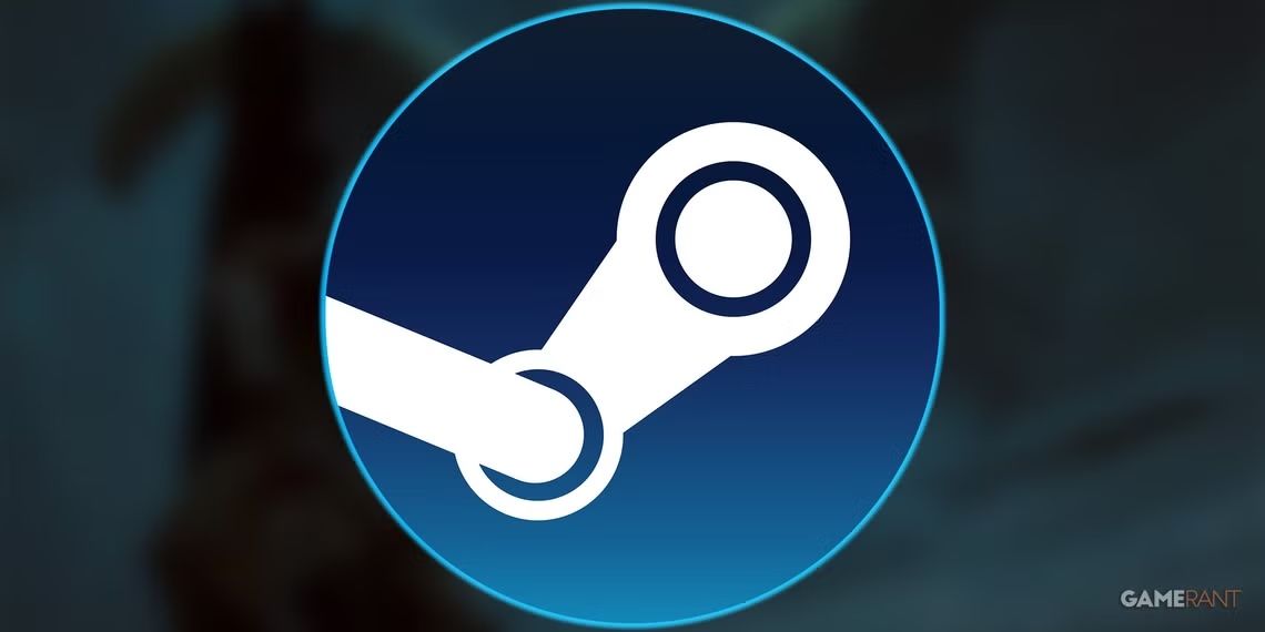 steam-logo-with-blue-outer-glow-over-blurred-monster-hunter-wilds-beta-promo-screenshot-dragon-fight