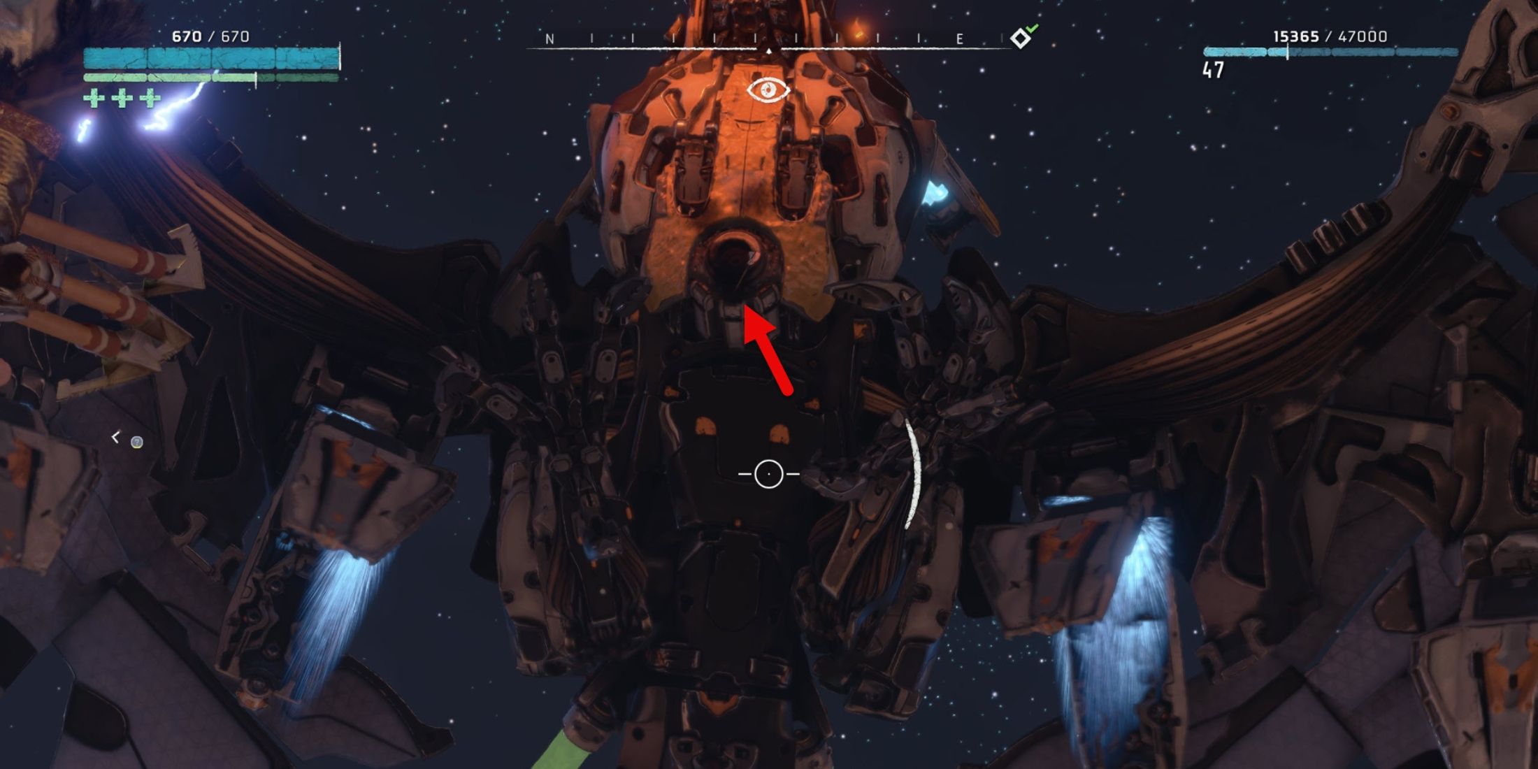 Stormbirds Center of the Chest Weak Point in Horizon Zero Dawn