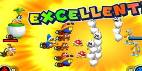 a battle scene with bowser jr and lenny