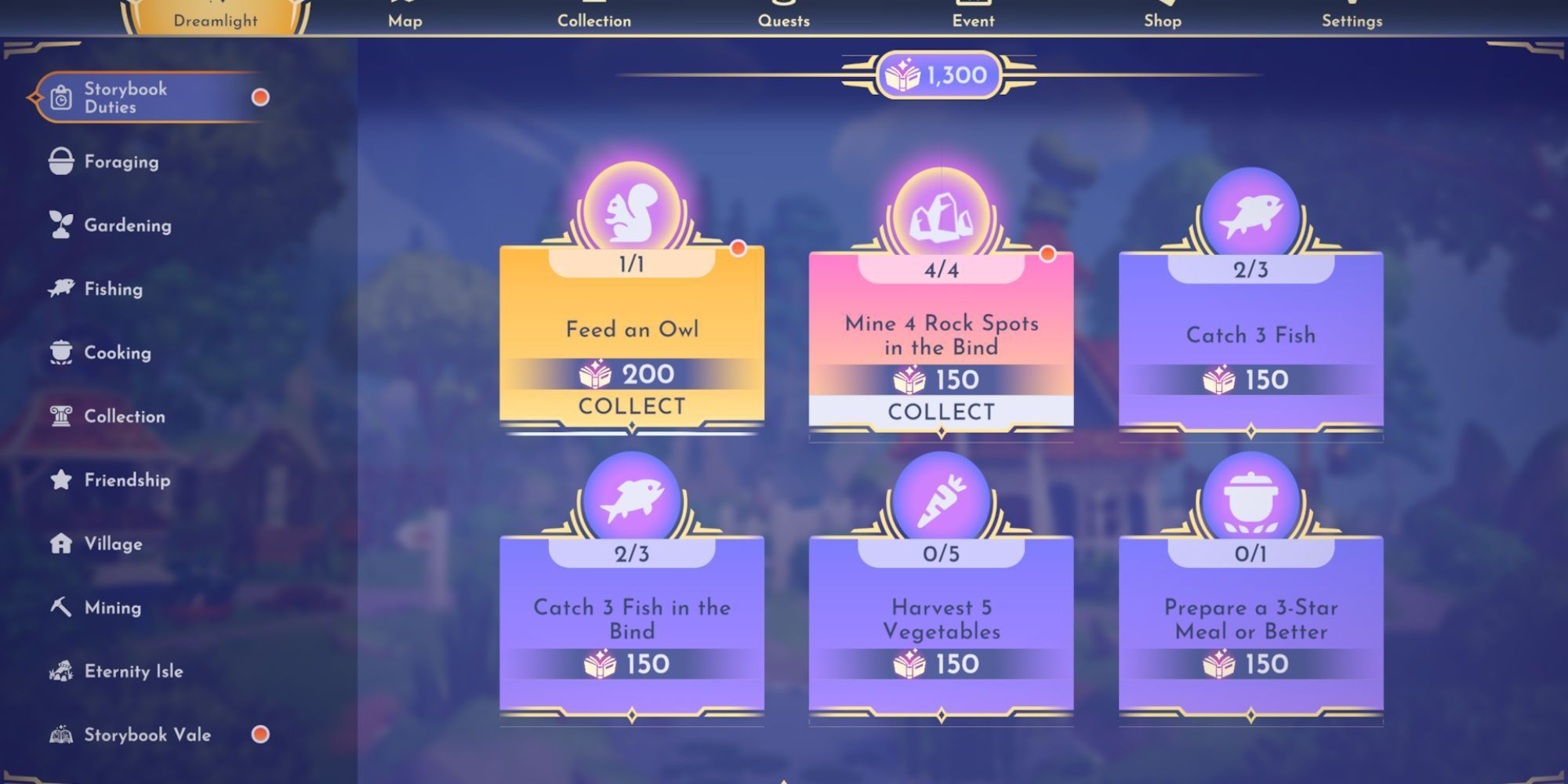 Storybook duties in Disney Dreamlight Valley