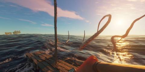 Stranded Deep Tentacles coming out of the ocean 