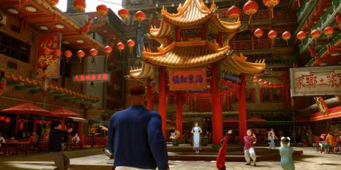 A bustling Chinatown scene in Street Fighter 6