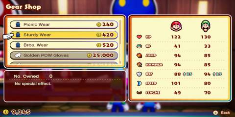 Sturdy Wear armor in Mario & Luigi Brothership