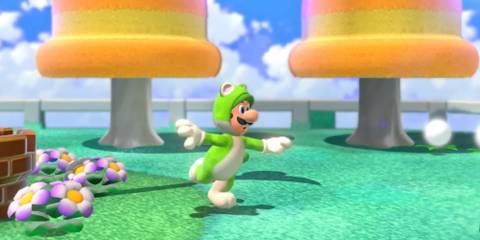 Cat Luigi in Super Mario 3D World
