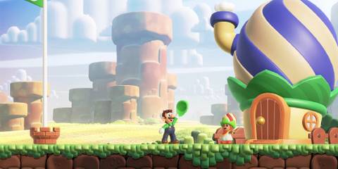 Luigi victory screen in Super Mario Bros. Wonder