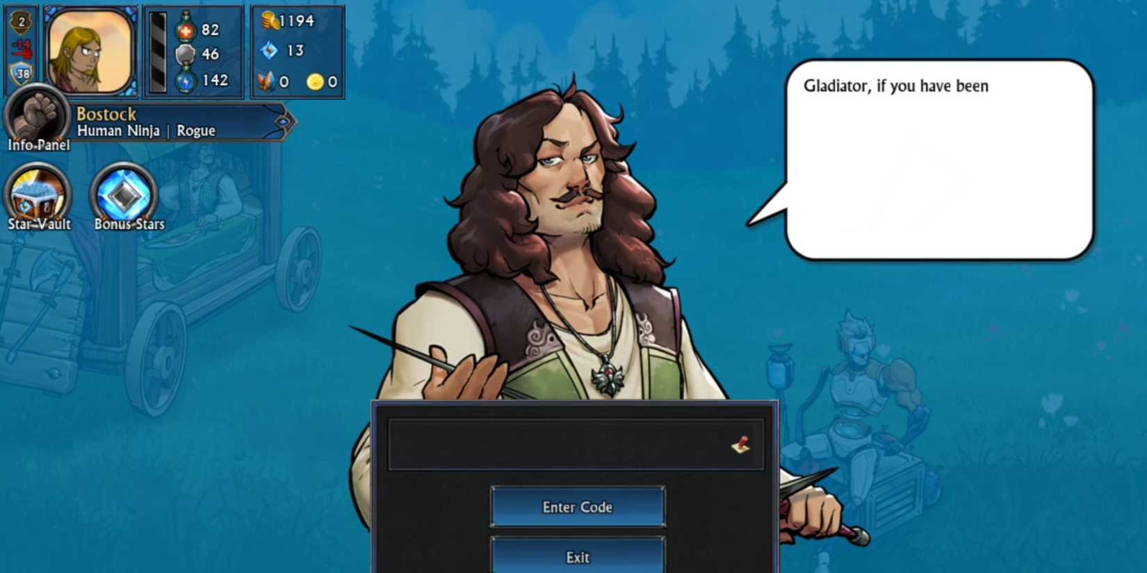 Swords and Sandals Immortals the codes tab