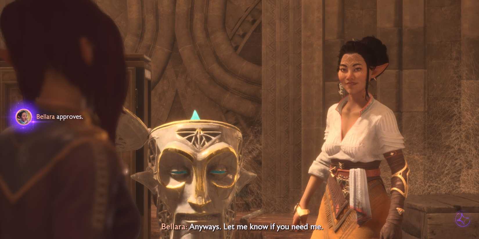 Talking to Bellera in Dragon Age: The Veilguard