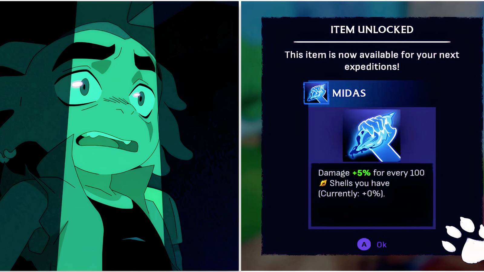 The axolotl hero and the Midas gift in Windblown