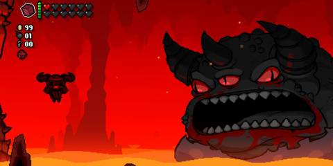 The Beast, A Final Boss From The Binding Of Isaac Charging