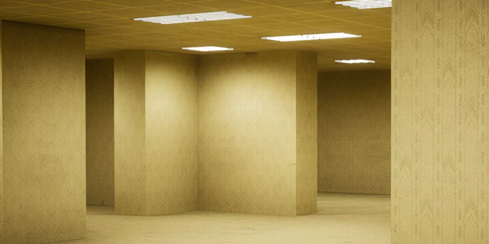 the Classice yellow backroom in Escape The Backrooms.