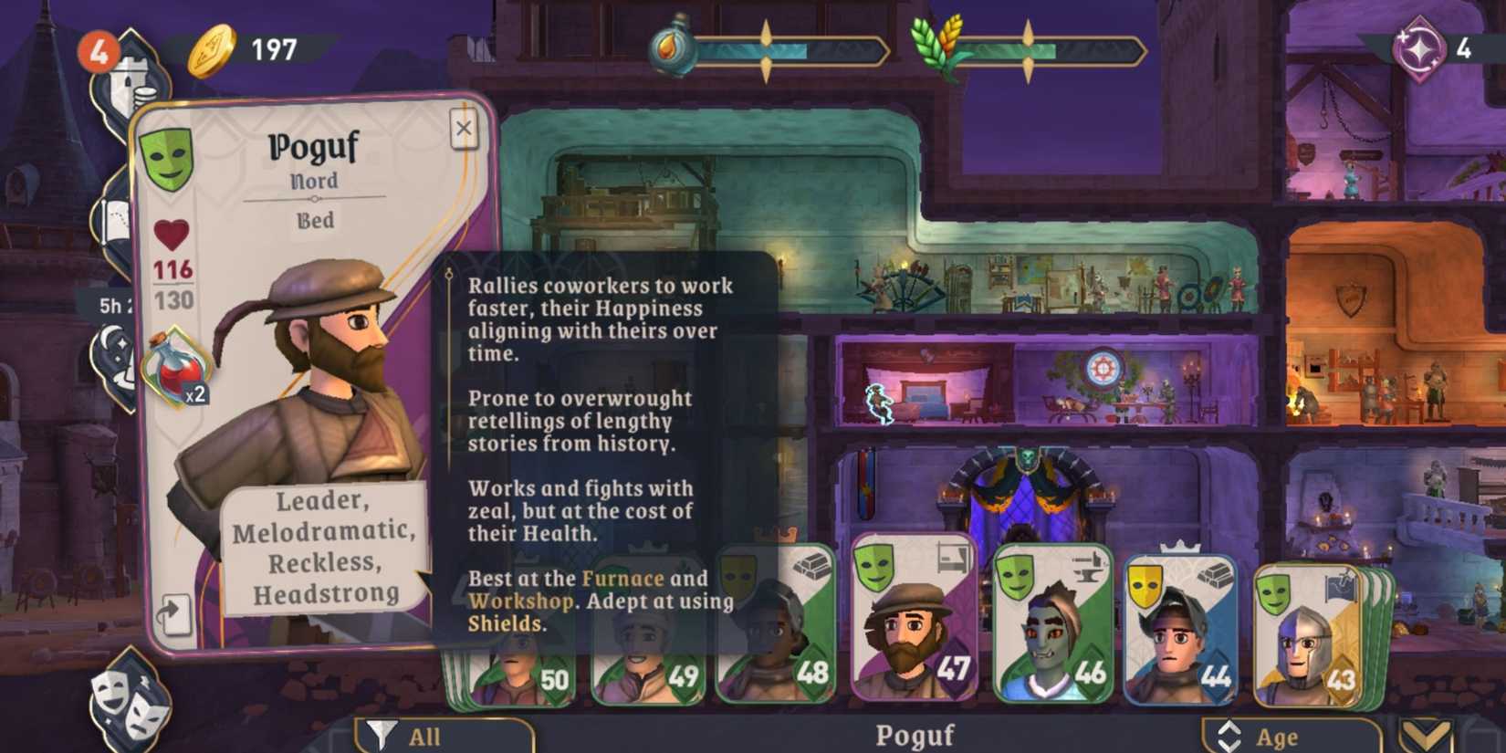 the leader trait in the elder scrolls castles.